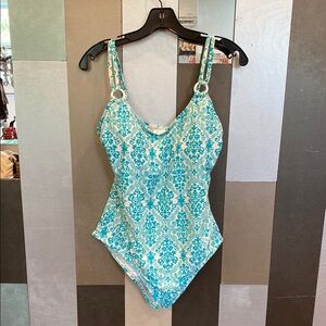 Catalina Women's One-Piece Bathing Suit in Blue Pattern
